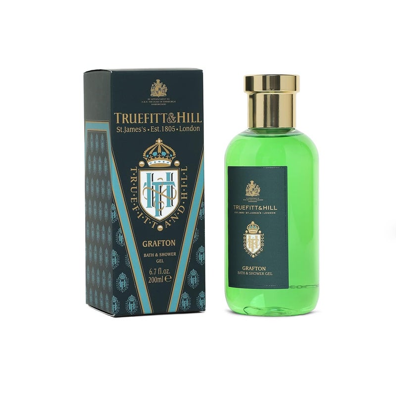 Truefitt & Hill Premium Luxury Bath & Shower Gel - Grafton - Rich Lather, Deep Cleanse, and Refreshing Aroma - 6.7 oz. - Image 1
